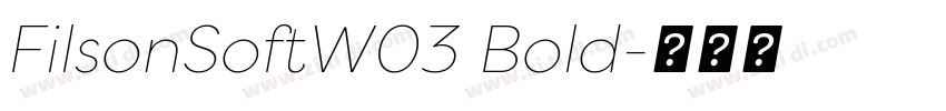 FilsonSoftW03 Bold字体转换 FilsonSoftW03 Bold字体转换